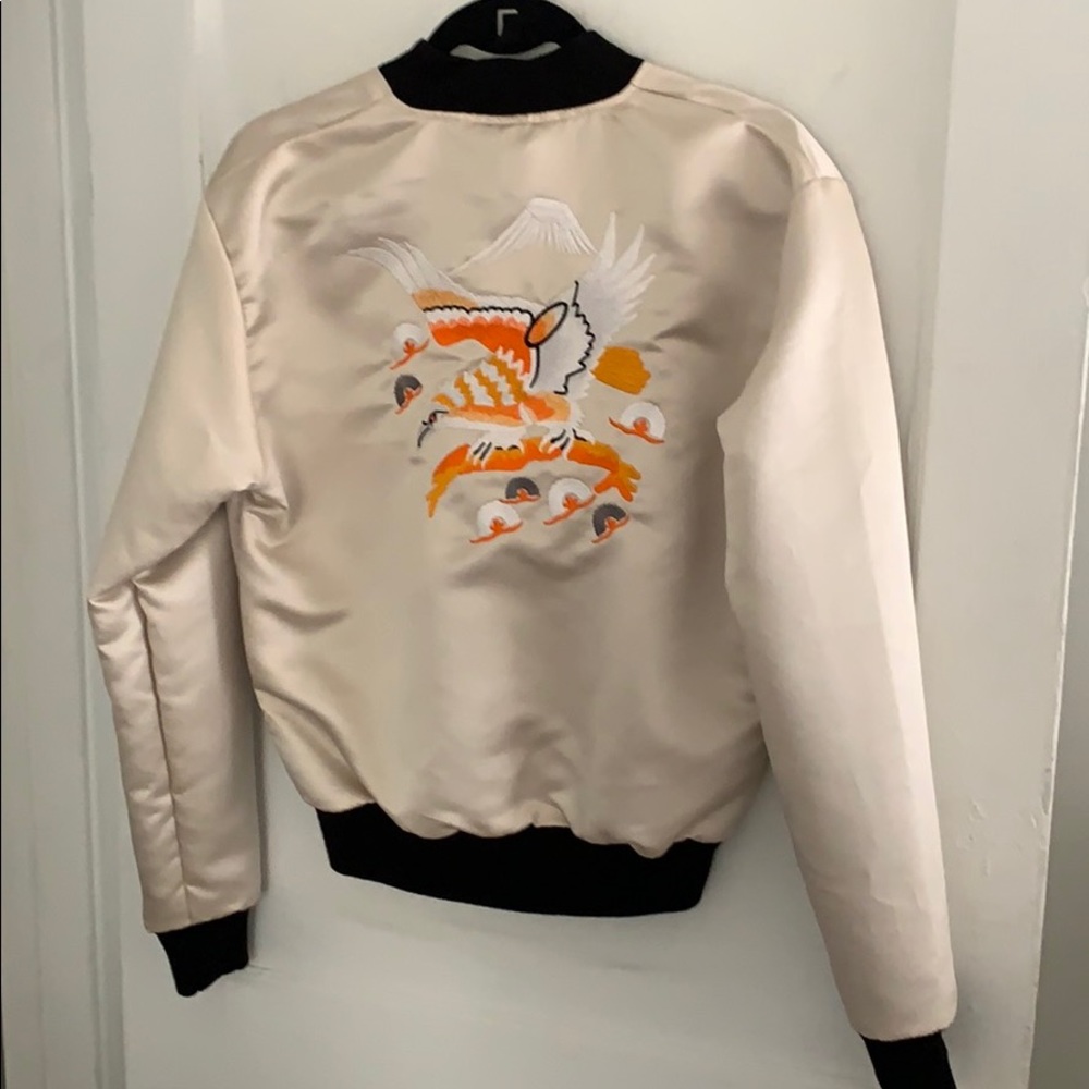 Beautiful beige bomber jacket